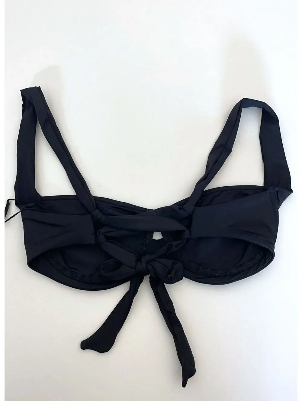 NWT L*Space Camellia Bikini Top White Adjustable Strap Swimwear Size Small